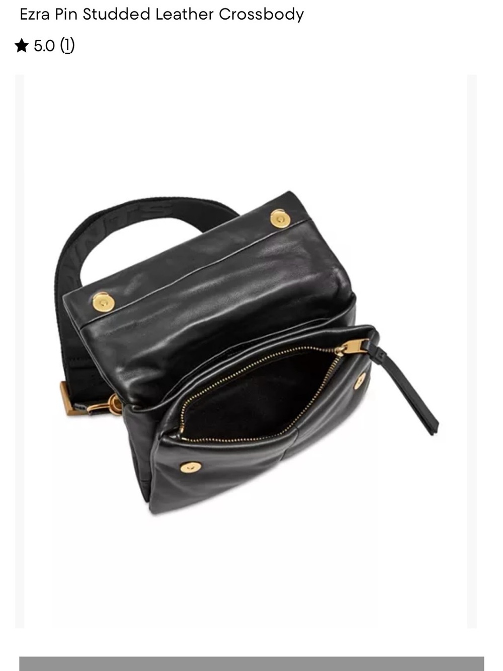 Allsaints Ezra Pin Studded Leather Crossbody - Black - Picture 4 of 11